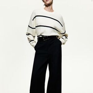 Striped knit sweater